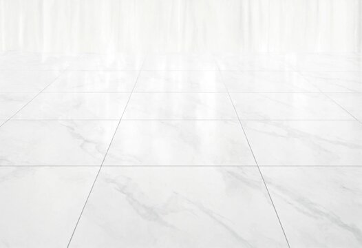 Modern minimalist interior featuring polished white marble floor tiles, geometric lines, bright lighting, clean architecture, elegant perspective, and luxurious contemporary design.