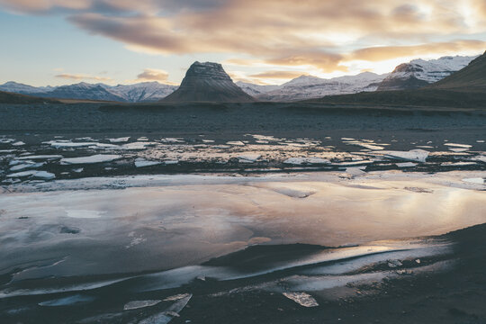 lake and mountains