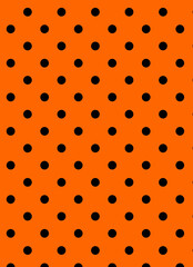 Orange Polka Dot Fall Pattern Background © Annie