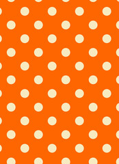 Orange Polka Dot Fall Pattern Background © Annie