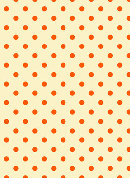 Orange Polka Dot Pattern Background