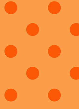 Orange Polka Dot Pattern Background
