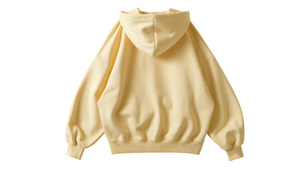 Pastel yellow oversized cotton hoodie sweatshirt with hood and long sleeves © Maria