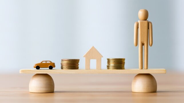 Balancing Household Costs with Fuel Expenditure in Financial Planning Using Wooden Figures and Coins