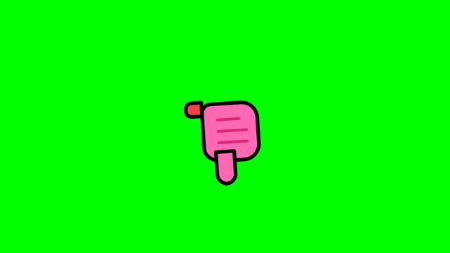 Minimalist Mailbox Animation on a Chroma Key Background