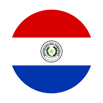 PNG Paraguay flag circular emblem on transparent background