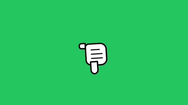 Minimalist digital document icon on a vibrant green background