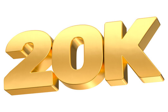 Gold 20K 3D text