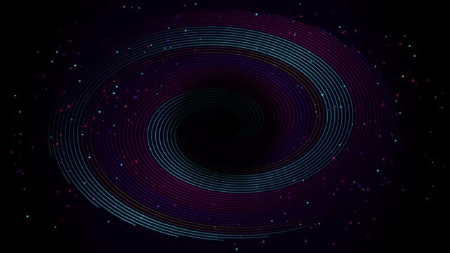 Neon vortex tunnel spiral 4k seamless abstract loop motion background