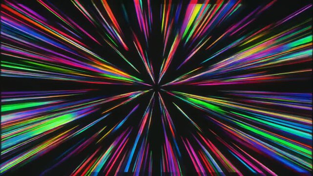 高速で繰り返すグリッチのループ演出