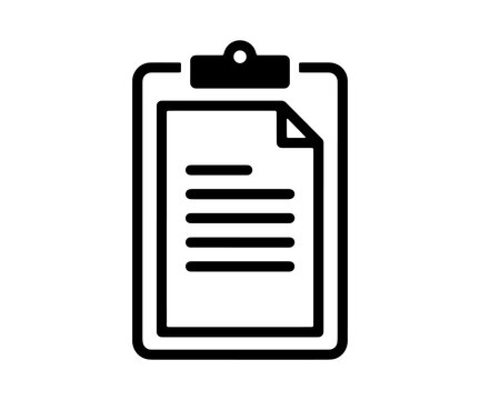 Clipboard icon vector isolated on transparent background cutout clip art