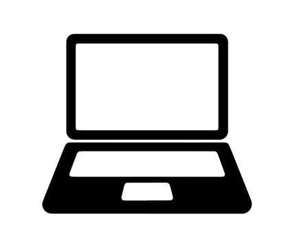 Laptop computer icon vector illustration isolated on transparent background