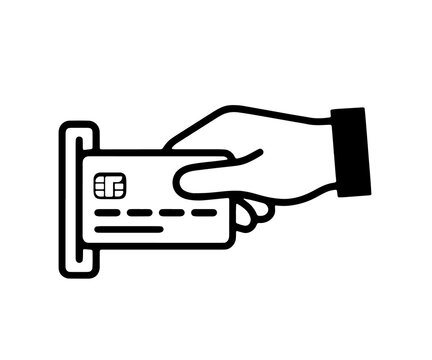 Credit card payment vector icon isolated on transparent background