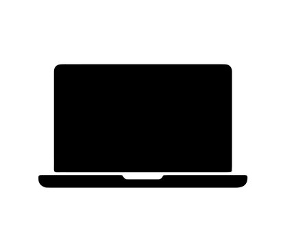 Laptop vector icon isolated on transparent background cutout
