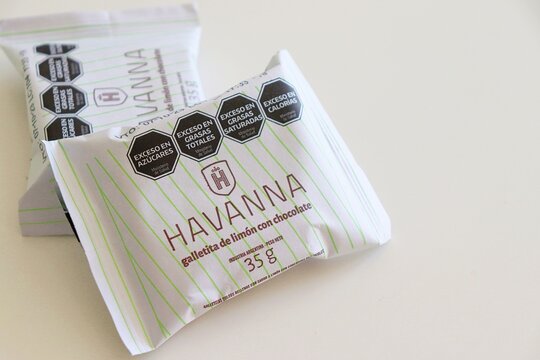 Buenos Aires, Argentina - September 14, 2026: Packaged Havanna galletita de limon con chocolate representing Argentine sweets. Havanna Lemon and chocolate alfajor. 