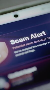 Scam alert panel detects multiple message red flags