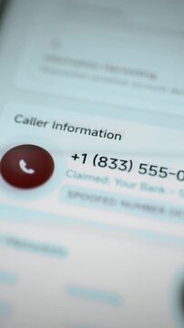 Caller information exposes exact spoofed bank number