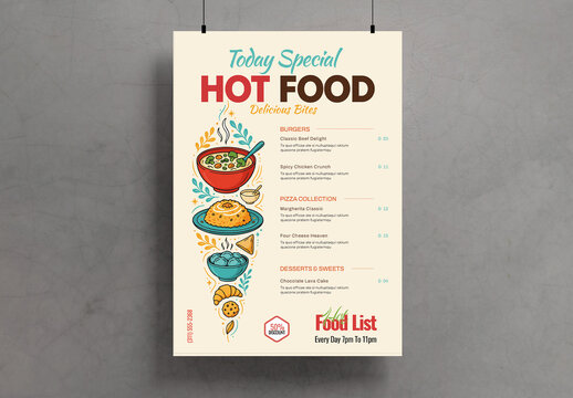 Food Menu Flyer Template