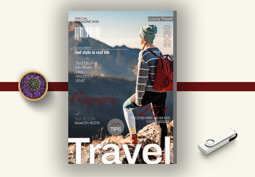 Travel Magazine Cover Template