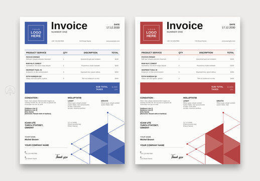 Modern Invoice Template Layout