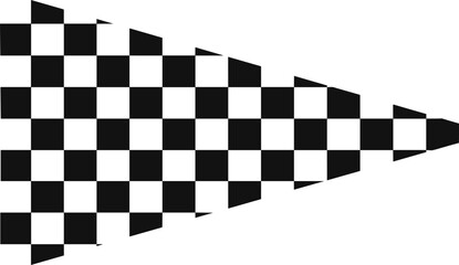 Obraz premium Checkered Triangle Pattern, Abstract Graphic Design, Modern Vector Illustration, Racing Flag Concept, Dynamic Shape.