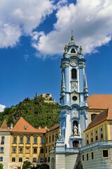 Fototapeta premium Boat trip on the Danube from Melk to Krems, Lower Austria, Austria, Europe, 18 July 2027
