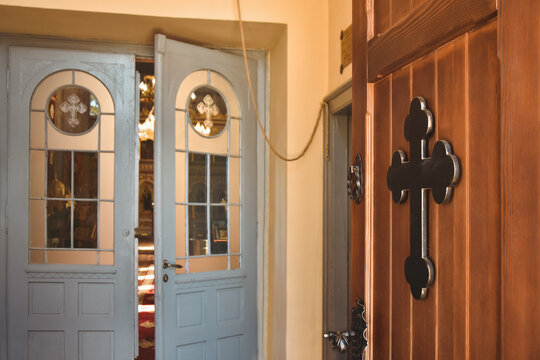 Open doors of a church