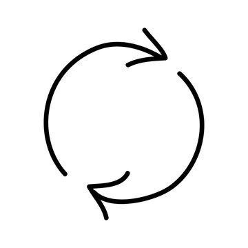 PNG Circular refresh arrows icon for sync and reload, transparent background