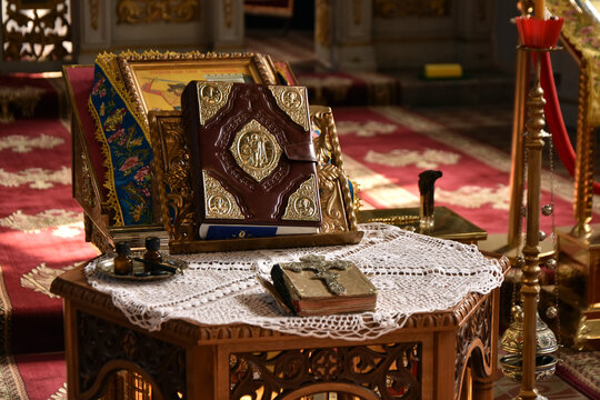 Altar with Bible at an Orthodox church