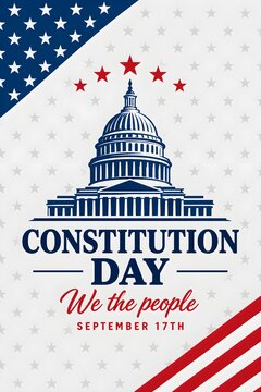 Happy Constitution and citizenship day United States Of America September 17TH background vector illustration