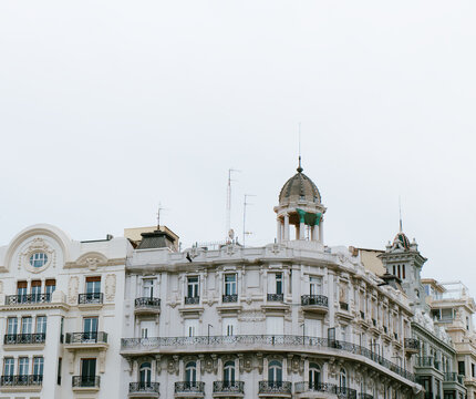 Elegant European Building Dome Facade