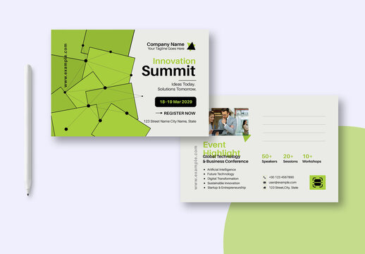 Innovation Summit Event Postcard Template