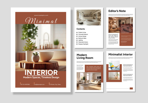 Minimal Interior Magazine Design Template