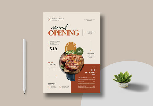 Grand Opening Poster Template Layout