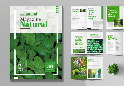 Nature Magazine Template Layout