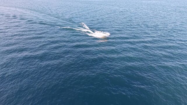 Speedboat on the lake, lago di garda