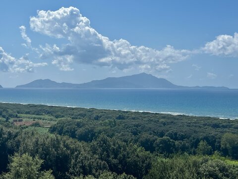 This island of Ischia viewed from Cuma, Italy