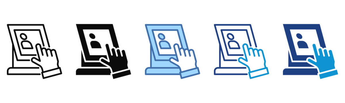 Self Service icon set multiple style collection