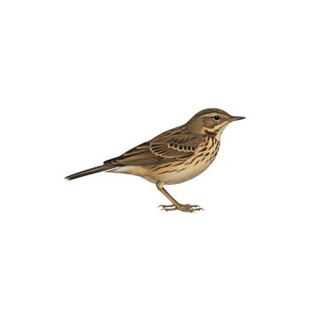 Buff-bellied Pipit Illustration