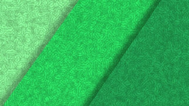 An abstract, high-resolution background featuring three green diagonal overlapping panels with a swirling, organic fibrous texture. The geometric layered design utilizes subtle drop shadows to create 