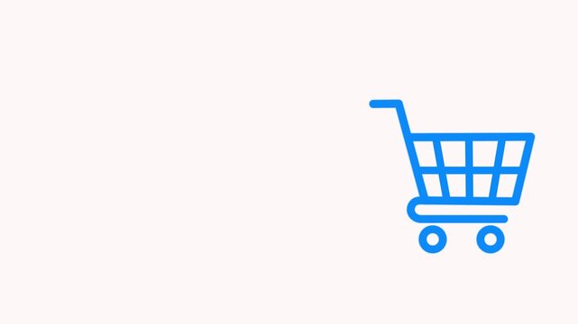 Line art Shopping Cart Icon for Online Store. shopping cart isolated on a white background.