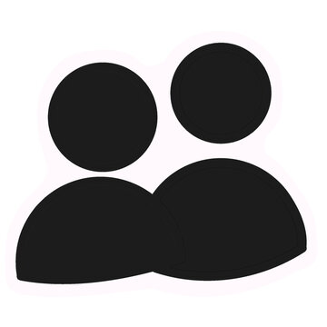 Two people profile account vector icon element