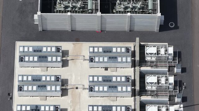 Aerial View of Battery Park Vilvoorde Battery Energy Storage Facility in Belgium