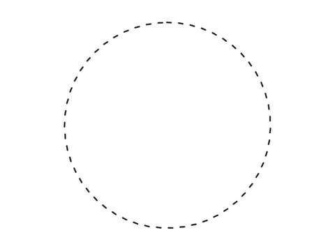 Illustrations dotted dashed line circle round frame border sign symbol for elements decorated background. Design element