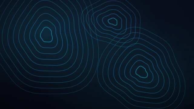 Topographic contour lines abstract technology background loop