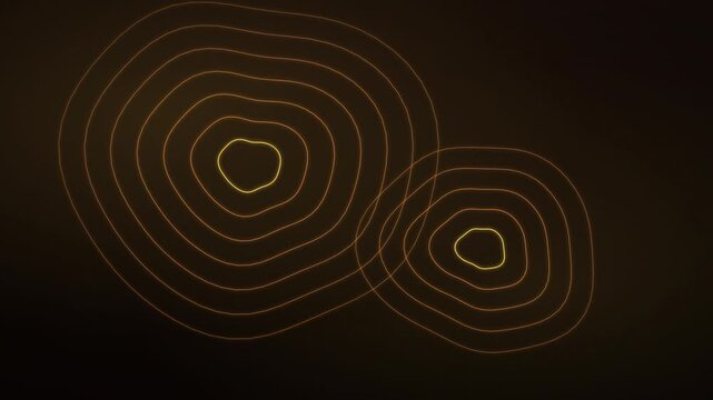 Amber heat map contour topographic data visualization loop