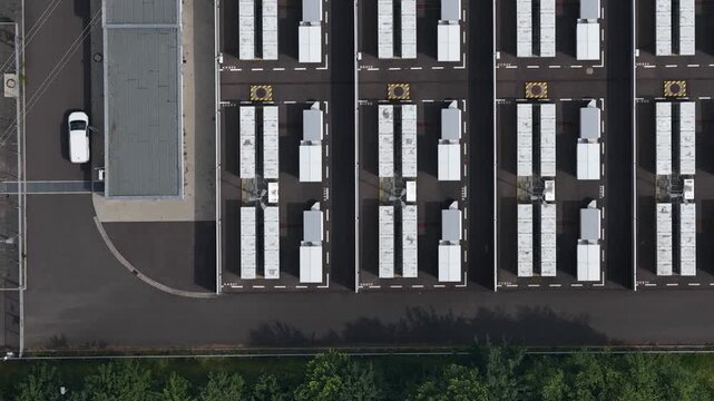 Aerial View of Neurath Power Plant and Battery Storage Facility in Germany