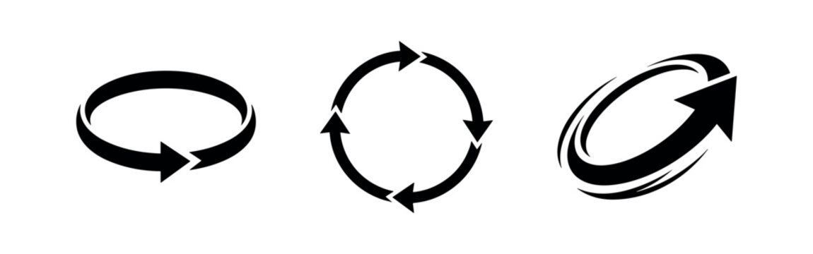 Circular Arrow and Loop Icons
