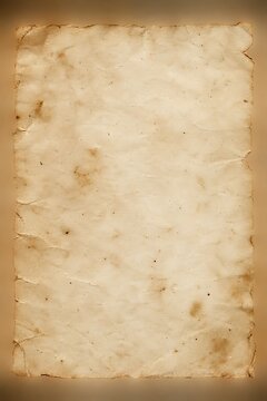 Old parchment paper with aged texture and brown background for vintage designs