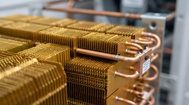 Computer processor heat sink with copper cooling fins